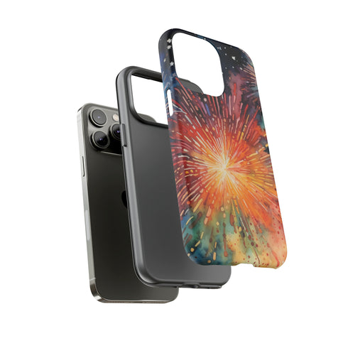 Summer Fireworks in Watercolor - Impact Resistant Phone Case
